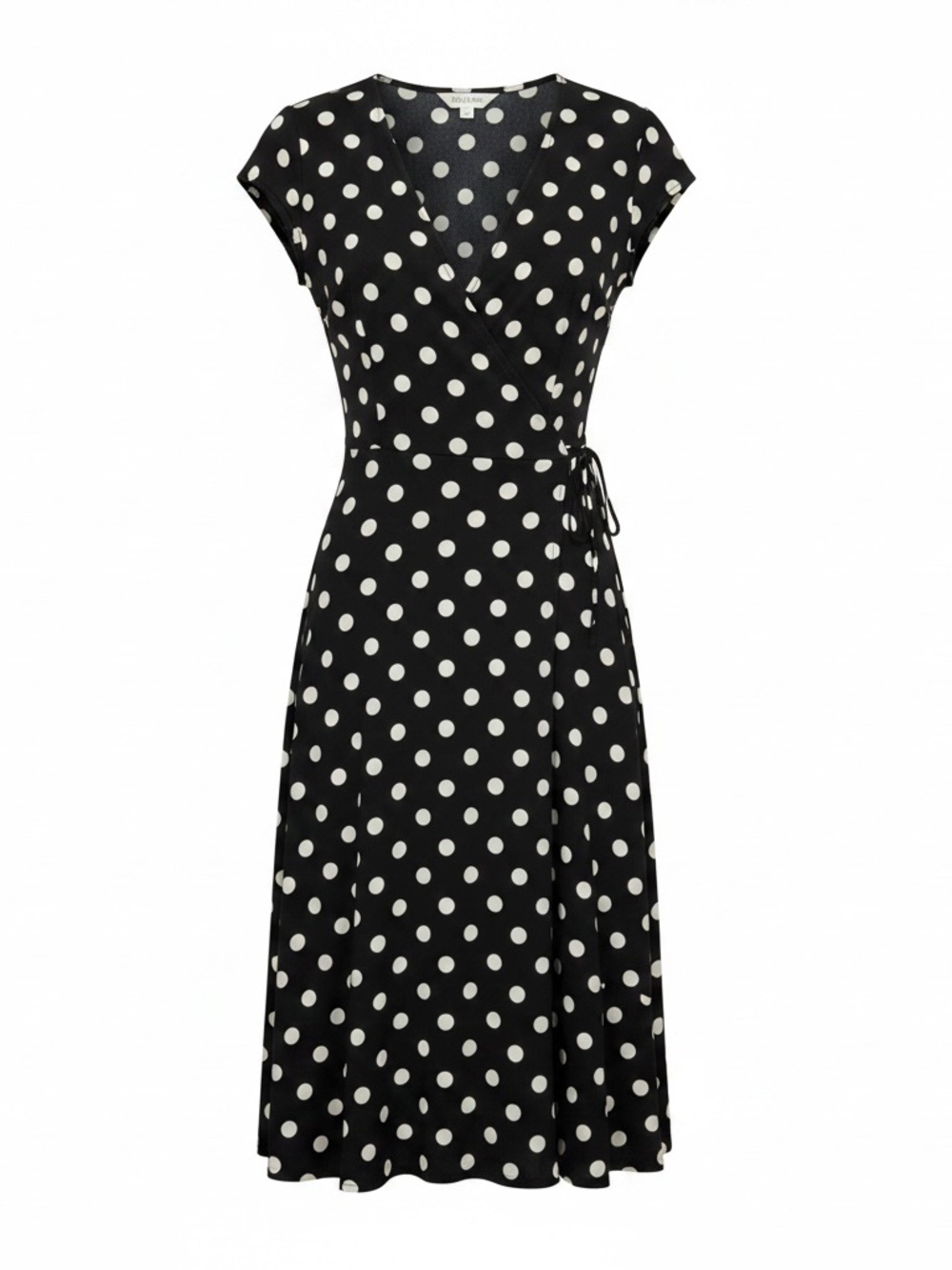 Boohoo Black and White Polka Dot Midi Dress